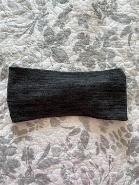 EUC Women’s Handmade Charcoal Grey Knit Bow Headband Ear Warmer Stretchy Light